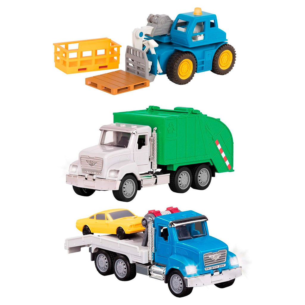 conjunto de camiones de trabajo- wh1180Z micro urban worker fleet Driven by Battat